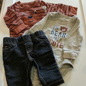 Burnt orange Bear Set